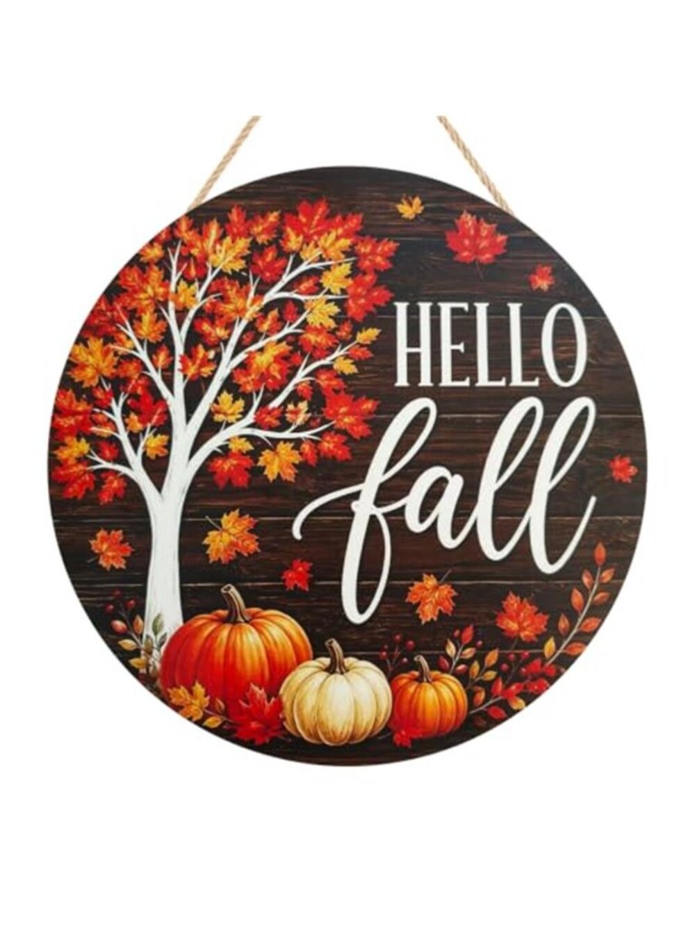Fall Decorations Outdoor Welcome Sign for Front Door Halloween Sign